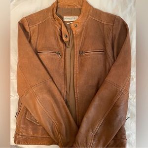 Banana republic authentic brown leather jacket!
